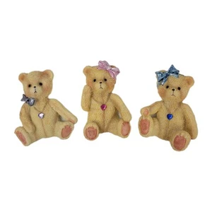 Vintage Cherished Teddies Teddybär Harz Kühlschrankmagnete ~ 3er Set - Bild 1 von 5