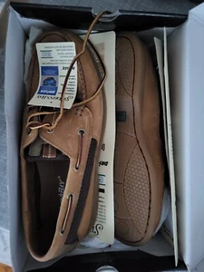 St Johns Bay -Dri-Lex -Lite Lace Up -Brown Leather Shoes Mens Size 12 M NEW - Picture 1 of 6