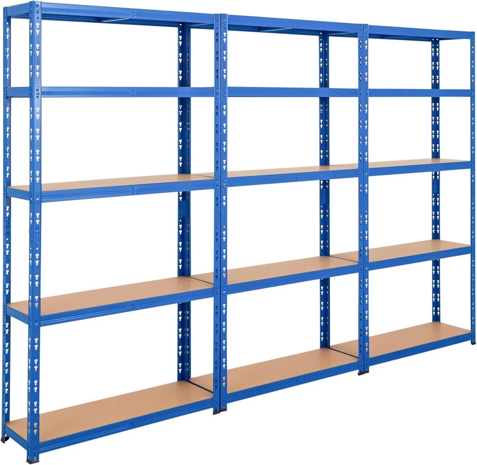 BiGDUG Heavy Duty Garage Shelving Unit 3 Bay - 1790H x 900W mm - Blue Shelves - Image 1 of 4