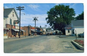 Postal de Orleans MA, Main Street, Livingston Pharmacy, Dorrie's, 1961 - Imagen 1 de 3