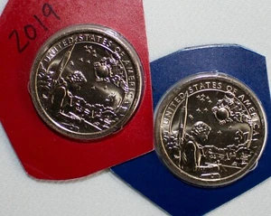 2019 P D Sacagawea Indios nativos americanos en el programa espacial Mint Set Dollars - Imagen 1 de 5