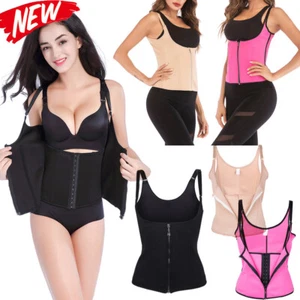 Women's Neoprene Waist Trainer Sweat Corset Fat Burning Body Shaper Clearing - Picture 1 of 15