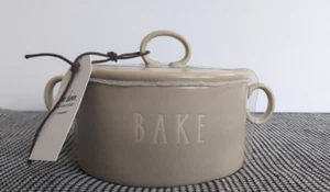 Rae Dunn Studio BACKEN Keramik Soufflé Ramekin mit Deckel Neu mit Etikett - Bild 1 von 5