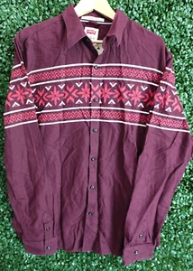 Levi's Strauss & Co Long Sleeve Button Up Aztec Argyle Print Shirt Men Sz XL NEW - Picture 1 of 7