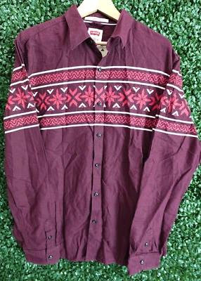 Levi's Strauss & Co Long Sleeve Button Up Aztec Argyle Print Shirt Men Sz XL NEW - Image 1 of 4