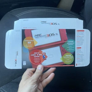 Nintendo 3DS XL Rot NUR FÜR DISPLAY Verpackung (ohne System) ENTFALTET - Bild 1 von 2