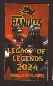 Sioux City Bandits 2024 Pocket Schedule National Arena League - Picture 1 of 2
