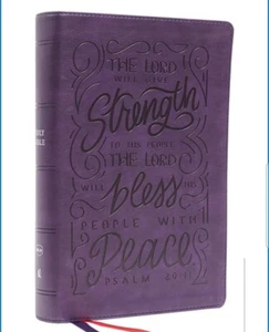 NKJV, Giant Print Center-Column Reference Bible, Verse Art Cover Collection, Lea - Picture 1 of 11