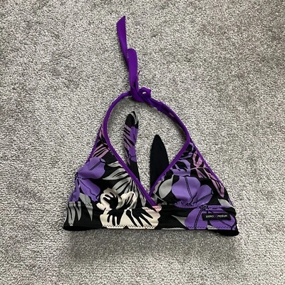 Roupa de banho ZeroXPosur biquíni top feminino multicolorido floral halter natação verão praia - Imagem 1 de 4