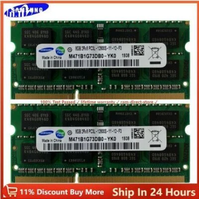 SAMSUNG DDR3L 1600MHz 16GB (2 x 8GB)  PC3L-12800 2Rx8 Laptop Memory SODIMM RAM - Image 1 of 4