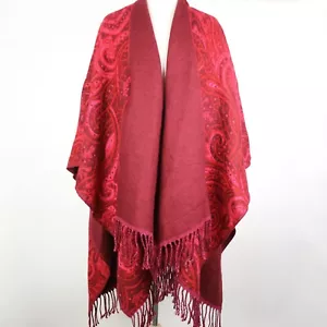 Suéter tejido con flecos de cachemira talla única Liz Claiborne para mujer - Imagen 1 de 5