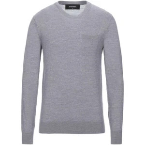 DSQUARED2 Jumper Crew Neck Wool Sweater Mens Grey Size S - RP £375.00 - Picture 1 of 7