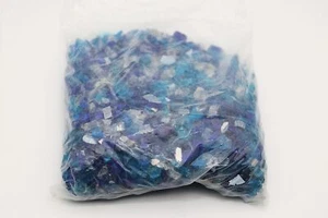 DomeStar 9LB Blue Fire Pit Glass, Crushed Glass Rocks for Assorted  - Picture 1 of 6