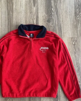 University of Wisconsin Badgers polar cremallera niños L 14-16 Foto 1 de 4