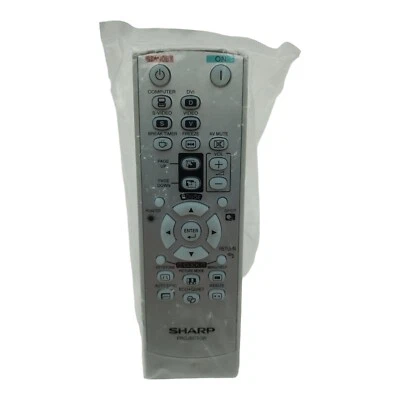 Genuine SHARP SUM-3 RRMCGA662WJSA Projector Remote Control Silver - Image 1 of 2