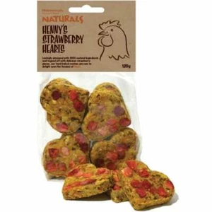 Rosewood Naturals Chicken Treats - Henny's Strawberry Hearts (120g)