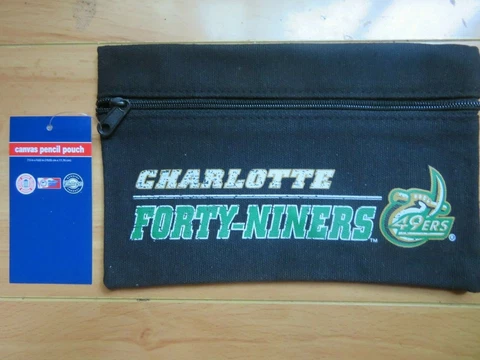 New UNCC 49ers Niners branded zipper pencil bag Charlotte grad gift college Cover