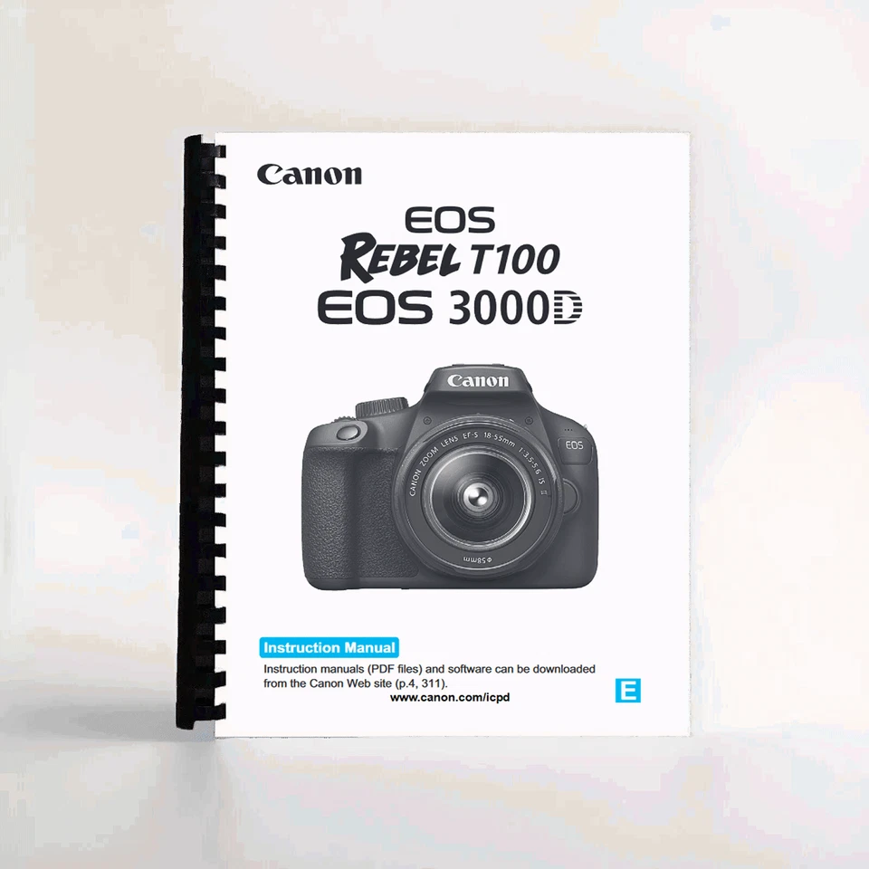Instruction Manual for Canon EOS 3000D, Rebel T100 - Image 1 of 1