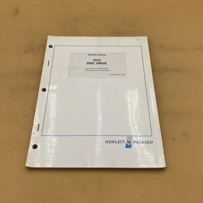 1980 Hewlett Packard HP 7910 Disc Drive Service Manual Part No. 07910-90903 - Image 1 of 4