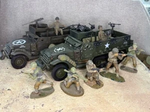 New Ray & 21st Century, Halftrack Team (2x vehicles) + Soldiers, 1/32 - Picture 1 of 8