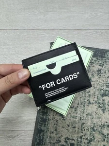 OFF White 2 Slot Card Holder Wallet "For Cards" | Black | RRP £190 | 100% Auth - Picture 1 of 7