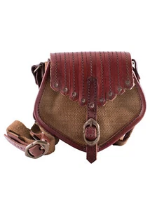 Tasche im Wikinger-Stil aus Leder und Segeltuch Mittelalter Tasche Accessoire - Bild 1 von 7
