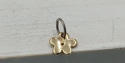 Gold Vermeil Flower Pendant by Rebecca McNerney - Elegant .925 Silver Charm - Изображение 1 из 4