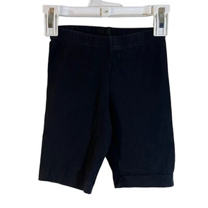 Old Navy Girls Black Knit Biker Shorts Medium 8 Pull On Elastic Waist Bottoms - Picture 1 of 3