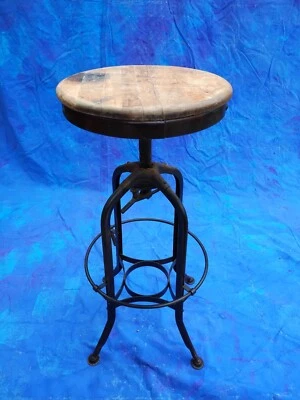 Industrial Stool adjustable Machinist Tool Shop Chair Toledo UHL - Image 1 of 4