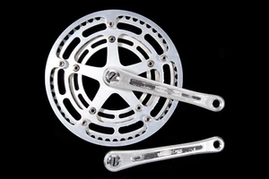 Vintage Motobecane (Takagi) double crankset, 52/40T, 130BCD, 170mm, 14x1.25mm - Picture 1 of 5