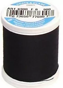 Coats & Clark ~ Dual Duty All Purpose Thread, 125 yd ~ (S900-0900 - Black) - Picture 1 of 1