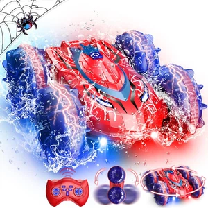 Amphibious Remote Control Car Boat,2.4Ghz Waterproof RC Stunt Car with LED Light - Picture 1 of 7
