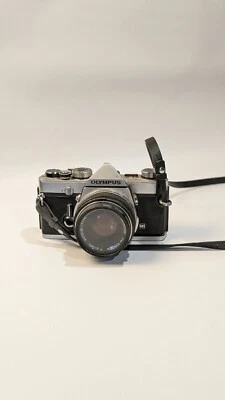 Olympus OM-1 35mm SLR Film Camera - Black - Image 1 of 4