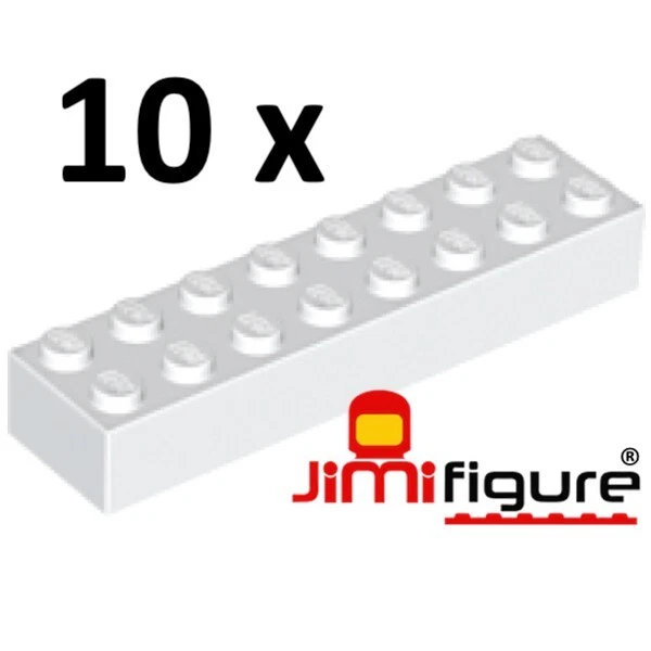 NEW 10 x LEGO 2x8 Brick White 3007 Genuine Bulk Lot 8x2 - image 1 of 1