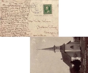 Iowa Cushing 1909 Doane 2/5 PPC (Foto real Iglesia Luterana Alemana Cushing, IA) - Imagen 1 de 1