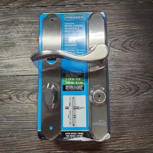 Wright Premier Storm Tür gleichschließend Einsteckschloss verstellbarer Hebel Satin Nickel - Bild 1 von 2