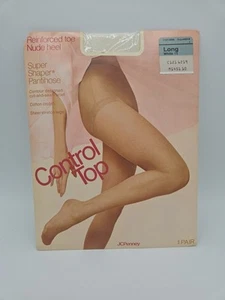 JC Penney White 14 Long Pantyhose NEW - Picture 1 of 1
