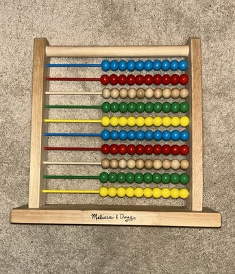 Juguete educativo de conteo preescolar Melissa Doug ábaco 100 cuentas números matemáticos  Foto 1 de 4