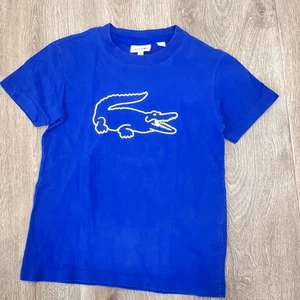 Camiseta Lacoste azul brillante logotipo cocodrilo talla 8 - Imagen 1 de 3