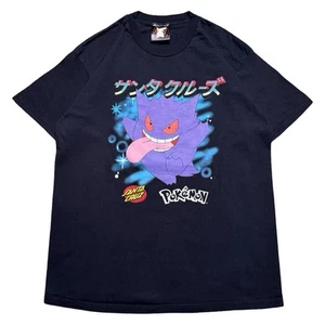 Santa Cruz x Pokemon T-Shirt Gengar Ghost Black Size Mens Large L - Picture 1 of 7