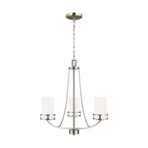 Robie 3-Light Rustic Chandelier in Brushed Nickel - Picture 1 of 2