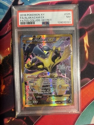 Pokémon Alakazam TCG EX XY Fates Collide Card 125/124 Secret Rare, PSA 7 - Image 1 of 2