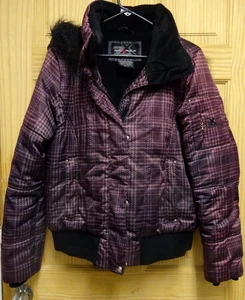ZeroXposur Puffer Jacket Women's Size Large Coat Removable Hood Pockets Full Zip - Picture 1 of 11