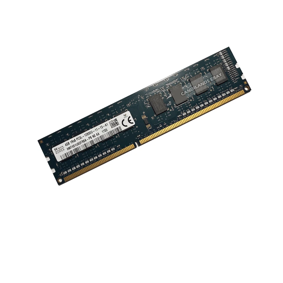 4GB DDR3 1600MHz Desktop RAM - PC3L-12800U Memory 240pin 1Rx8 DIMM - Image 1 of 1