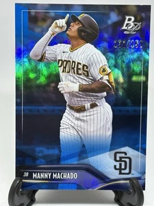 Bowman Platinum #62 2021 Manny Machado San Diego Padres lámina plateada 132/150 SP - Imagen 1 de 9