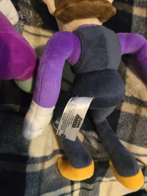 Juego de 2 Super Mario Bros. Muñeco de peluche Waluigi de 10"" y Wario de 9"" Foto 1 de 4