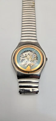 Винтажные часы 1980-х Swatch Irony Skeleton — модель 9365P — швейцарские — работают! - Изображение 1 из 4