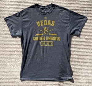 Majestic Vegas Golden Knights T-Shirt Men's Black Short Sleeve Graphic- Medium - Picture 1 of 6