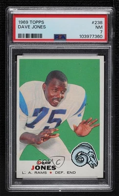 1969 Topps Deacon Jones (Dave on Card) #238 PSA 7 NM HOF - Image 1 of 3
