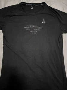 NWOT Ryderwear Co. Men's Workout Lifting Performance Black Medium Size SS Shirt - Picture 1 of 5
